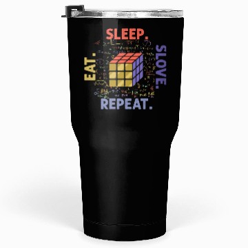 Discover Eat Sleep Solve Repeat Math Speed Cubing Genie Tumblers 30 Oz