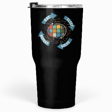 Discover Eat Sleep Solve Repeat Math Speed Cubing Genie Tumblers 30 Oz