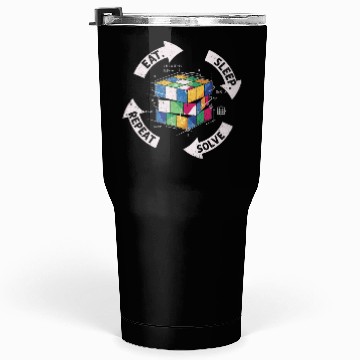 Discover Eat Sleep Solve Repeat Math Speed Cubing Genie Tumblers 30 Oz