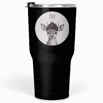 Discover Oh Deer - Cute Stag with Hat Tumblers 30 Oz