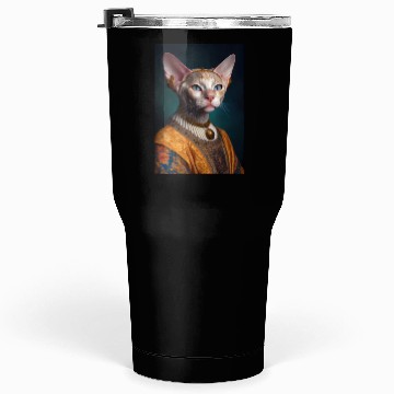 Discover Gold King Devon Rex Cat Breed Portrait Royal Renai Tumblers 30 Oz