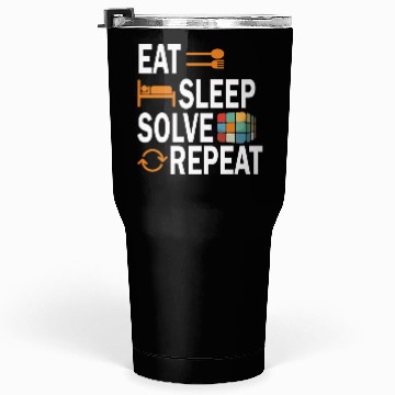 Discover Eat Sleep Solve Repeat Math Speed Cubing Genie Tumblers 30 Oz