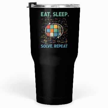 Discover Eat Sleep Solve Repeat Math Speed Cubing Genie Tumblers 30 Oz