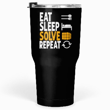 Discover Eat Sleep Solve Repeat Math Speed Cubing Genie Tumblers 30 Oz