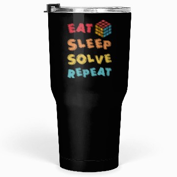 Discover Eat Sleep Solve Repeat Math Speed Cubing Genie Tumblers 30 Oz