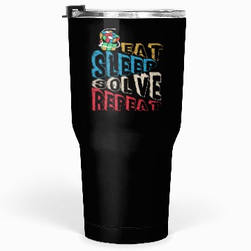 Discover Eat Sleep Solve Repeat Math Speed Cubing Genie Tumblers 30 Oz