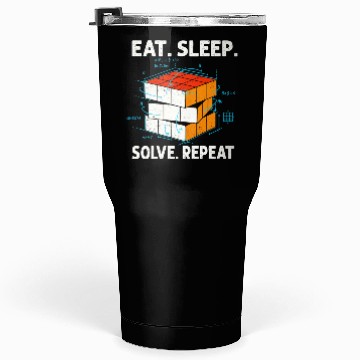 Discover Eat Sleep Solve Repeat Math Speed Cubing Genie Tumblers 30 Oz