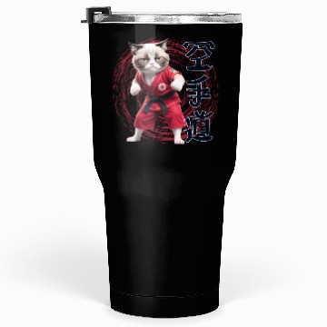 Discover Karate Cat, Karatedo Japanese Kanji Tumblers 30 Oz