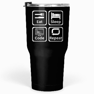 Discover Eat, sleep, code, repeat Tumblers 30 Oz