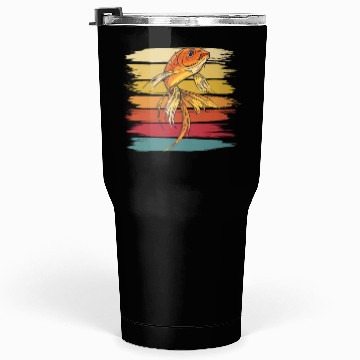 Discover Vintage Goldfish Carp Japan Aquarium Gold Fish Tumblers 30 Oz