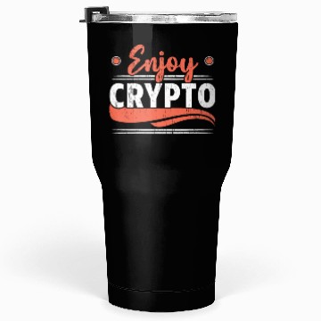 Discover Enjoy Crypto Cryptocurrency Blockchain Trader Tumblers 30 Oz