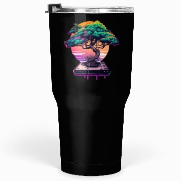 Discover Synthwave Bonsai Tree Tumblers 30 Oz
