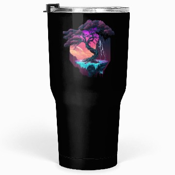Discover Synthwave Bonsai Tree Tumblers 30 Oz
