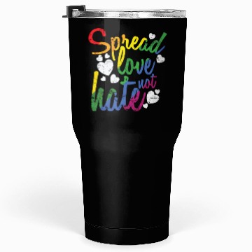 Discover Spread Love not hate LGBT Rainbow Tumblers 30 Oz