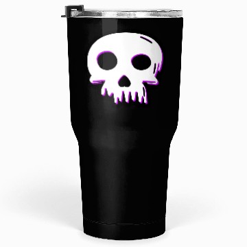 Discover 2D Vector Cartoony Synthwave Skull Tumblers 30 Oz