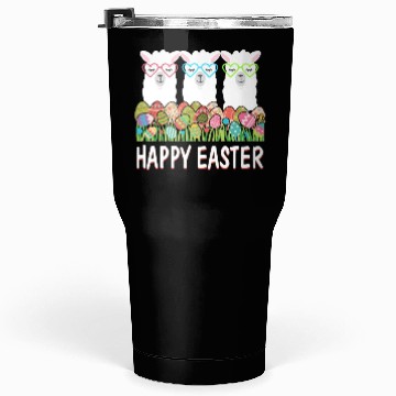 Discover Happy Easter Eggs Easter Llama Alpaca Bunny Tumblers 30 Oz