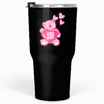 Discover Teddy bear valentine with balloons Tumblers 30 Oz