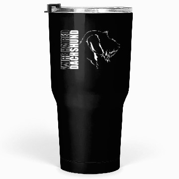 Discover Funny Wire Haired Dachshund Profile dog mom Tumblers 30 Oz