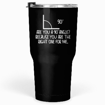 Discover Mathematics Right Angle Cheesy Pun Math Geek Tumblers 30 Oz