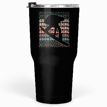 Discover Snowboarding Retro text Tumblers 30 Oz
