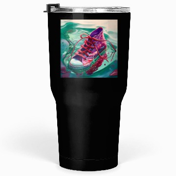Discover One purple running shoe Tumblers 30 Oz