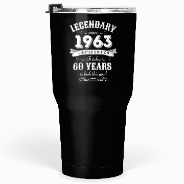 Discover 60th Birthday Vintage 1963 Tumblers 30 Oz