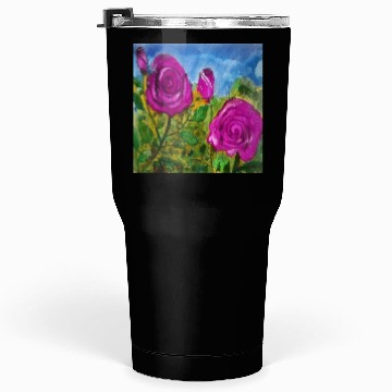 Discover Hand Painted Roses Tumblers 30 Oz Tumblers 30 Oz Mugs Tote Bags