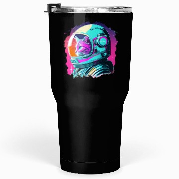 Discover Aesthetic Vaporwave Space Cat 80s 90s Astronaut Tumblers 30 Oz