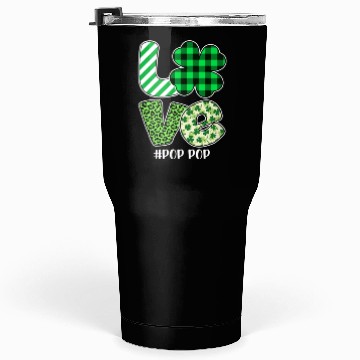 Discover Love Pop Pop Green Plaid Leopard Shamrock Tumblers 30 Oz