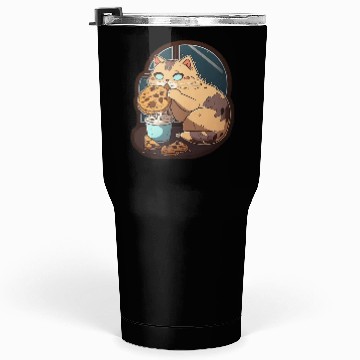 Discover Cat Eats Cookie Tumblers 30 Oz