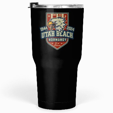 Discover Utah Beach Normandy D DAY 80 th anniversary Tumblers 30 Oz