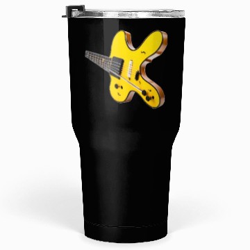 Discover yellow tilted guitar Tumblers 30 Oz