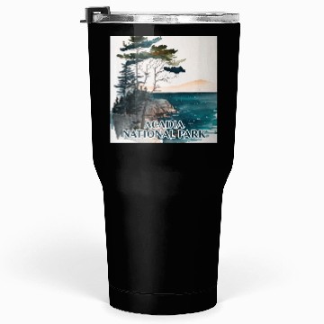 Discover Acadia National Park Watercolor Tumblers 30 Oz