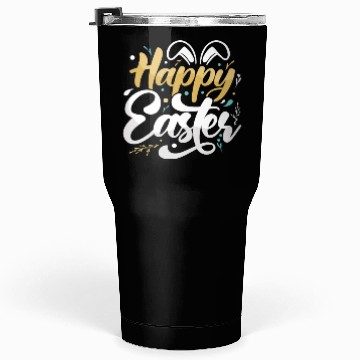 Discover Happy Easter Motif Easter Eggs Funny Easter Bunny Tumblers 30 Oz