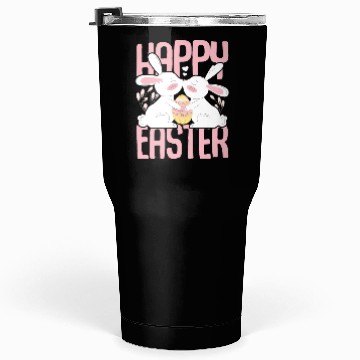 Discover Happy Easter Motif Easter Eggs Funny Easter Bunny Tumblers 30 Oz