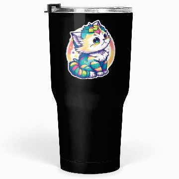 Discover Cute Chibi Kitten Tumblers 30 Oz