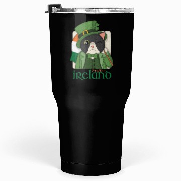 Discover Ireland Tuxedo Cat Tumblers 30 Oz