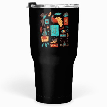 Discover Retro 1950s Birds Of Paradise Pattern Tumblers 30 Oz