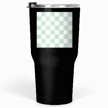 Discover Green pastel checker rectangle background. Tumblers 30 Oz