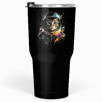 Discover Space Cat on Galaxy Cat Lover Tumblers 30 Oz