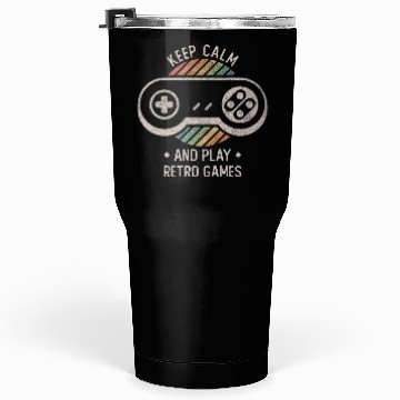 Discover Retro Gaming Keep Calm Spruch Games Nerd Geek Tumblers 30 Oz