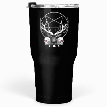 Discover Satanic Deer Pentagram Gothic Skull Evil Buck Tumblers 30 Oz