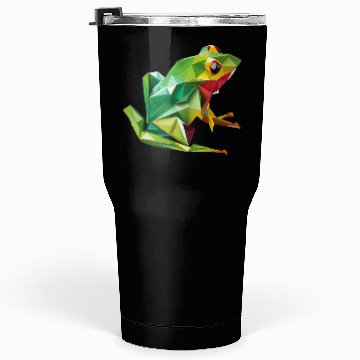 Discover Vibrant Origami Frog - Handcrafted with Precision Tumblers 30 Oz