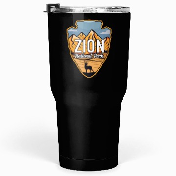Discover Zion US National Park Arrowhead Deer Mountains Tumblers 30 Oz