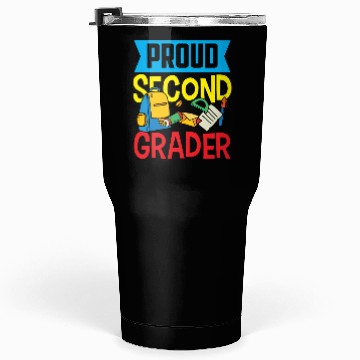 Discover Proud Second Grader 2nd Grade Teacher School Tumblers 30 Oz