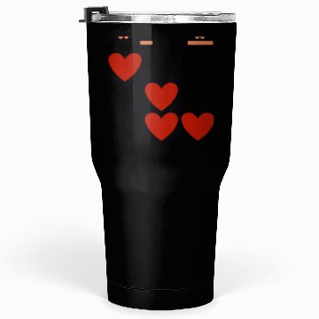 Discover Tic Tac Toe Red Heart vs. Black Heart Tumblers 30 Oz