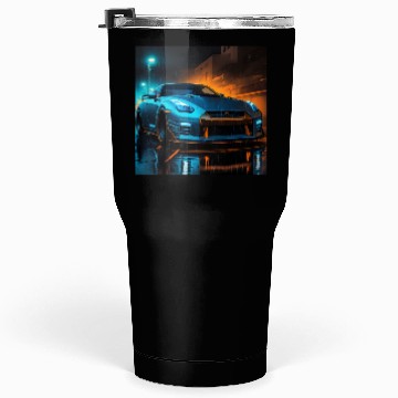 Discover neon blue car design Tumblers 30 Oz