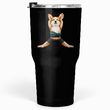 Discover Corgi dog in yoga pose Tumblers 30 Oz