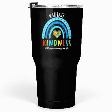 Discover Autism Awareness Special Teacher Radiate Kindness Tumblers 30 Oz