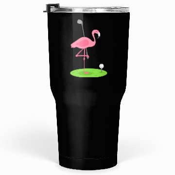 Discover Golf Flamingo Golfing Golfer Tumblers 30 Oz
